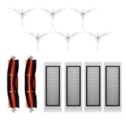 Replacement For S50 Xiaomi Mi Robot Vacuum Cleaner 4 HEPA Filter Plus 2 Main Brushes with 6 Side Brushed Replacement For S50 Xiaomi Mi Robot Vacuum Cleaner 4 HEPA Filter Plus 2 Main Brushes with 6 Side Brushed