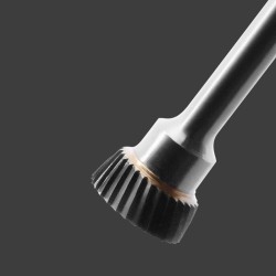 Single Groove Tungsten Steel Wood Carving Tool Grinding Head Milling Cutter N-type Inverted Cone Rotating Rotary File Single Groove Tungsten Steel Wood Carving Tool Grinding Head Milling Cutter N-type Inverted Cone Rotating Rotary File