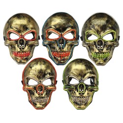 Skeleton Mask EL Wire Light Up Skull Mask for Halloween Costume Accessory Skeleton Mask EL Wire Light Up Skull Mask for Halloween Costume Accessory