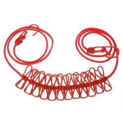 Stretchy Portable Clothesline with 12Clamp Clip 2Hooks Laundry Hanger Windproof Stretchy Portable Clothesline with 12Clamp Clip 2Hooks Laundry Hanger Windproof