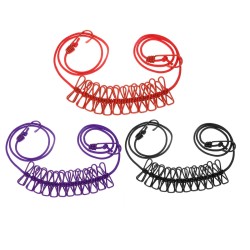 Stretchy Portable Clothesline with 12Clamp Clip 2Hooks Laundry Hanger Windproof Stretchy Portable Clothesline with 12Clamp Clip 2Hooks Laundry Hanger Windproof