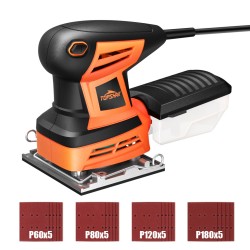 TS-SD6 260W Electric Palm Sander Hand Sander with 20Pcs Sandpapers Hand Held Sander Dust Collection Box EU/US Plug TS-SD6 260W Electric Palm Sander Hand Sander with 20Pcs Sandpapers Hand Held Sander Dust Collection Box EU/US Plug