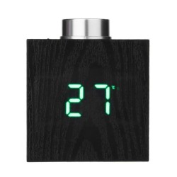 TS-T13 Wooden Grain LED Knob Digital Electronic Creative Thermometer Hygrometer USB Charging Temperature and Humidity Measure TS-T13 Wooden Grain LED Knob Digital Electronic Creative Thermometer Hygrometer USB Charging Temperature and Humidity Measure