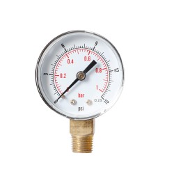 TS-Y504-15/30/60/100/160/300psi 52mm Dial 1/4 BSPT Pressure Gauge TS-Y504-15/30/60/100/160/300psi 52mm Dial 1/4 BSPT Pressure Gauge