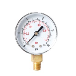 TS-Y508-15/30/60/100/160/300psi 52mm Dial 1/8 BSPT Pressure Gauge TS-Y508-15/30/60/100/160/300psi 52mm Dial 1/8 BSPT Pressure Gauge