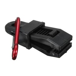 Tent Windproof Securing Hook Buckle Alligator Clip With Red Carabiner Tent Windproof Securing Hook Buckle Alligator Clip With Red Carabiner