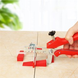 Tile Leveling System Kit Including 1pc 1/8 Inch Push Plier with 100pcs 1/2/3mm Leveler Spacers Clips and 100pcs Reusable Wedges DIY Tile Tools Set Tile Leveling System Kit Including 1pc 1/8 Inch Push Plier with 100pcs 1/2/3mm Leveler Spacers Clips and 100pcs Reusable Wedges DIY Tile Tools Set