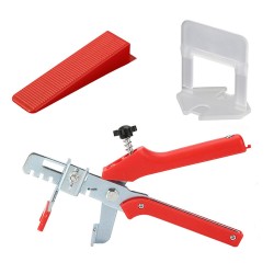 Tile Leveling System Kit Including 1pc 1/8 Inch Push Plier with 100pcs 1/2/3mm Leveler Spacers Clips and 100pcs Reusable Wedges DIY Tile Tools Set Tile Leveling System Kit Including 1pc 1/8 Inch Push Plier with 100pcs 1/2/3mm Leveler Spacers Clips and 100pcs Reusable Wedges DIY Tile Tools Set