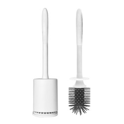 Toilet Brush And Holder Set Silicone & Antibacterial Bristles Bathroom Cleaning Brush Tool Toilet Brush And Holder Set Silicone & Antibacterial Bristles Bathroom Cleaning Brush Tool