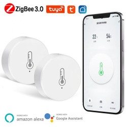 Smart Home ZB 3.0 Wireless Temperature and Humidity Sensor Works with Alexa Google Home Assistant Smart Home ZB 3.0 Wireless Temperature and Humidity Sensor Works with Alexa Google Home Assistant