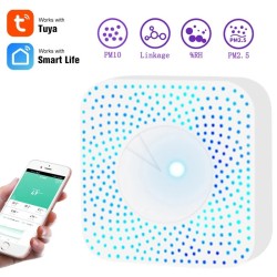 Zb 3.0/WIFI Smart 6 In 1 Air Box PM2.5 Formaldehyde VOC CO2 Temperature Humidity Sensor Alarm Tester Zb 3.0/WIFI Smart 6 In 1 Air Box PM2.5 Formaldehyde VOC CO2 Temperature Humidity Sensor Alarm Tester