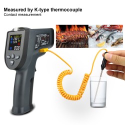 Upgraded -50℃~550℃ Non-contact Dual Laser Infrared Thermometer Multifunctional Industrial Temperature Measuring Tool with K-type Thermocouple Upgraded -50℃~550℃ Non-contact Dual Laser Infrared Thermometer Multifunctional Industrial Temperature Measuring Tool with K-type Thermocouple