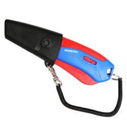 Mini Protable Retractable Art Utility Kn-ife Safety Box Paper Cutter with 4Pcs Blades Mini Protable Retractable Art Utility Kn-ife Safety Box Paper Cutter with 4Pcs Blades