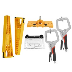 Woodworking Pocket Hole Jig Set 35mm Hinge Hole Opener Drawer Handle Installation Locator For Home-Made Drawer Cabinet Woodworking Install Tools Woodworking Pocket Hole Jig Set 35mm Hinge Hole Opener Drawer Handle Installation Locator For Home-Made Drawer Cabinet Woodworking Install Tools