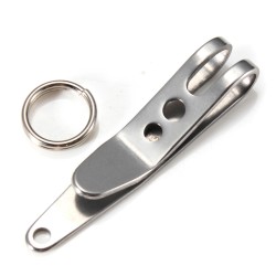 EDC Mini Clip Flashlight Clip Money Cash Holder Key Chain Clip With Ring EDC Mini Clip Flashlight Clip Money Cash Holder Key Chain Clip With Ring
