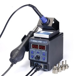 8786D-I 2 in 1 Upgrade SMD Rework Station Soldering Station Electric Soldering Iron + Hot Air Gun 700W for Repair 8786D-I 2 in 1 Upgrade SMD Rework Station Soldering Station Electric Soldering Iron + Hot Air Gun 700W for Repair
