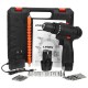 12V LED Cordless Electric Impact Hammer Drill Rechargeable Screwdriver W/ 2pcs Battery