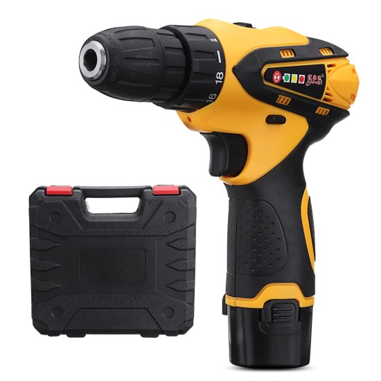 1500mAh 110V-220V Electric Screwdriver Lithium Power Dirver Drill Dual Speed DC12V With Case