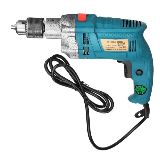 1980W 3800rpm Electric Impact Drill 360° Rotary Skid-Proof Handle With Depth Measuring Scale Spinal Cooling System Hand Tool