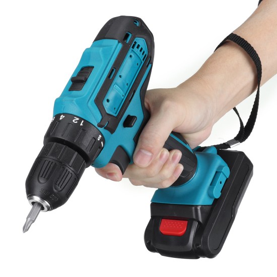 2000rpm 38Nm 21V Lithium Electric Impact Hammer Drill Wood Drilling Screwdrivers with Battery