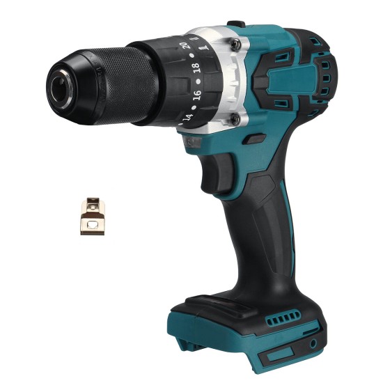 3 IN 1 18V Brushless Electric Drill Rechargeable Two-speed Impact Drill For Makita 18V Battery