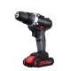 36V 2-Speed Electric Cordless Drill LED Screwdriver Hammer Impact With 2pcs Battery