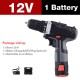 7500mAh 2 Speed Electric Drill 25+3 Torque Power Driver Drills Multi-function Rechargeable Hand Drill With 1 Or 2 Li-ion Battery