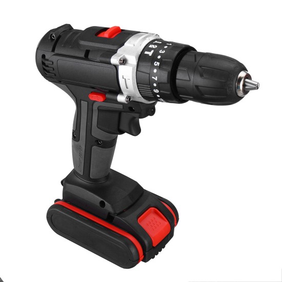 48VF Cordless Electric Drill 25 Speeds Torque Power Impact Drill W/ 1/2pcs Battery