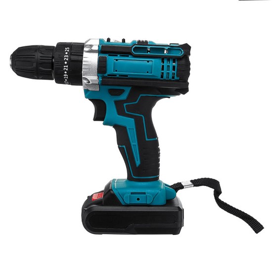 48VF Cordless Impact Electric Screwdriver Drill 25+3 Gear Forward/Reverse Switch Power Screw Driver W/ 1 Or 2 Li-ion Battery