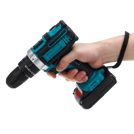 48VF Cordless Impact Electric Screwdriver Drill 25+3 Gear Forward/Reverse Switch Power Screw Driver W/ 1 Or 2 Li-ion Battery