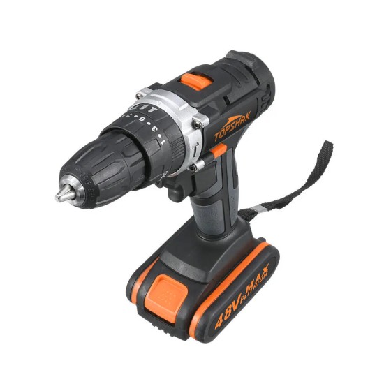 TS-ED1 Cordless Electric Impact Drill Rechargeable 2 Speeds Drill Screwdriver W/ 1 or 2 Li-ion Battery