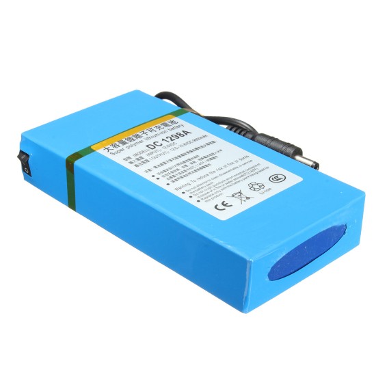 DC 12V 9800mAh Rechargeable Protable Super Li-ion Battery Power for Transmitter