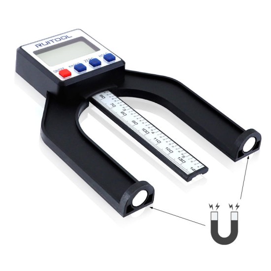 0-80mm Digital Height Gauge Magnetic Feet Electronic Caliper Depth Gage For Router Tables Woodworking Measuring Instrument