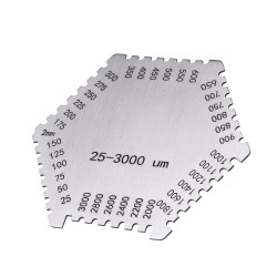 25-3000um High-Precision Stainless Steel Gauge Hexagon Wet Film Comb Paint Wet Film Thickness Gauge 25-3000um High-Precision Stainless Steel Gauge Hexagon Wet Film Comb Paint Wet Film Thickness Gauge