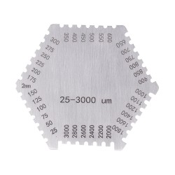 25-3000um High-Precision Stainless Steel Gauge Hexagon Wet Film Comb Paint Wet Film Thickness Gauge 25-3000um High-Precision Stainless Steel Gauge Hexagon Wet Film Comb Paint Wet Film Thickness Gauge