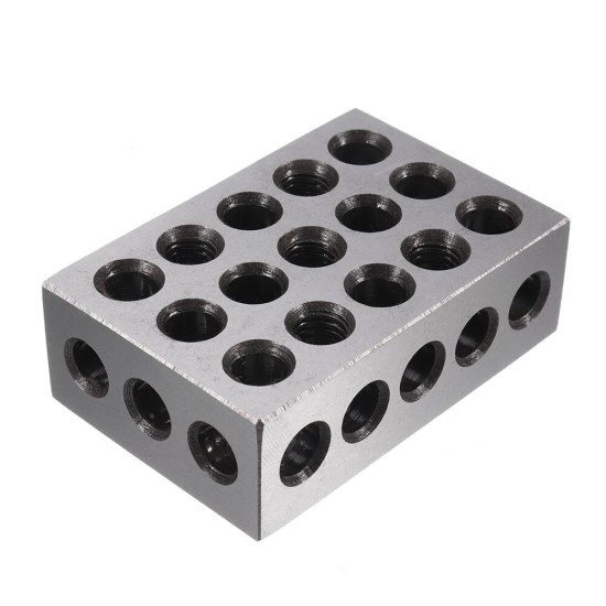 2pcs 25x50x75mm Blocks 23 Holes Parallel Clamping Block Lathe Tools Precision 0.005mm