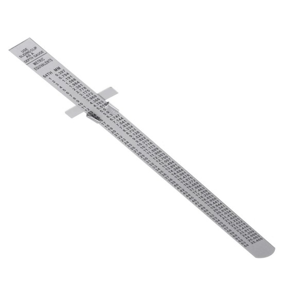 6 Inch 0-150mm Stainless Steel Gauge Standard Rule Scale Depth Length Gauge Marking Measuring Tool with Detachable Clip