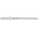 6 Inch 0-150mm Stainless Steel Gauge Standard Rule Scale Depth Length Gauge Marking Measuring Tool with Detachable Clip