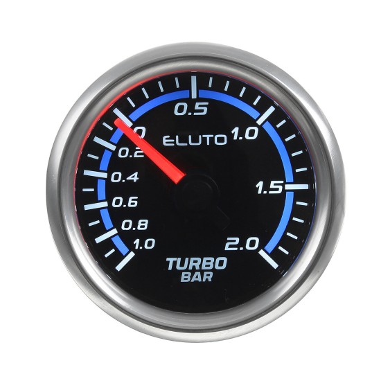 F20976 2inch 52mm Car Turbo Boost Pressure Gauge Meter -1~2 Bar LED 12V Brushless Motor