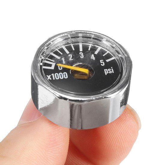 Micro Gauge 1 inch 25mm 0 to 5000psi High Pressure for HPA Paintball Tank CO2 PCP