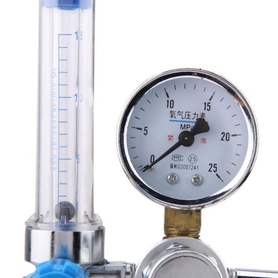 O2 Oxygen Meter Valve Body kirsite Inhaler Weld Pressure Reducing Valve Pressure Regulators Pressure Gauge