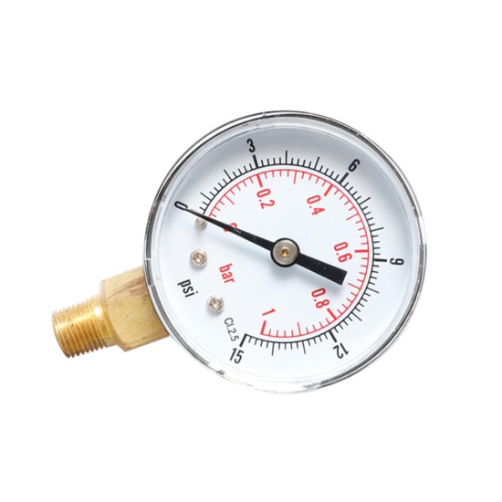 TS-Y508-15/30/60/100/160/300psi 52mm Dial 1/8 BSPT Pressure Gauge