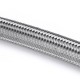 1FT AN4 AN6 AN8 AN10 Fuel Hose Oil Gas Hose Line Pipe Nylon Stainless Steel Braided Silver