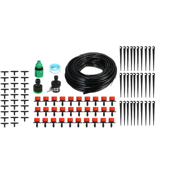 25m DIY Plant Self Watering Micro Drip Irrigation System Garden Hose Equipment Set for Garden Greenhouse