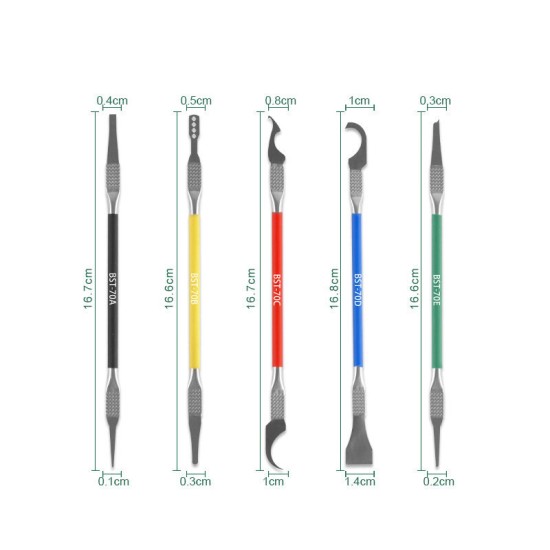 BEST BST-70 5 in 1 High Quality Mobile Phone Motherboard BGA Chip Remove Repair Tool Pry IC Chip CPU Remover Glue Cleaner