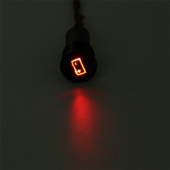 12 8mm LED Dash Panel Warning Light Indicator Lamp With Line And Symbol For Car Boat