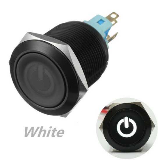 12V 22mm 6 Pin Led Metal Push Button Latching Power Switch