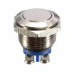 3A 250VAC 16mm Start Horn Button Metal Waterproof Push Button Switch Nickel Brass Button