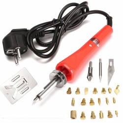 30W Wood Burning 24 Pieces Soldering Tools Kit Pyrography Set Brass with Tips 30W Wood Burning 24 Pieces Soldering Tools Kit Pyrography Set Brass with Tips