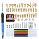 71Pcs 60W Adjustable Temperature Electric Soldering Pyrography Iron Set Welding Solder Station Heat Pencil Repair Tools Kit Woodwork